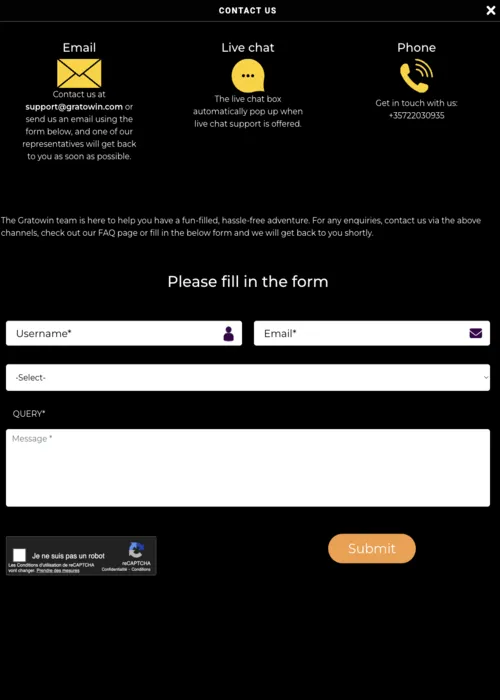 Inscription rapide nouveau joueur Gratowin